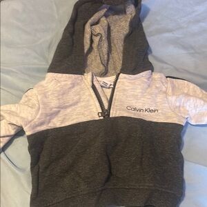 Calvin Klein Kids Charcoal and Light Gray Hoodie